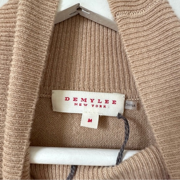 DEMYLEE NY Turtleneck Wool Sweater In Tan Size M - Picture 6 of 7